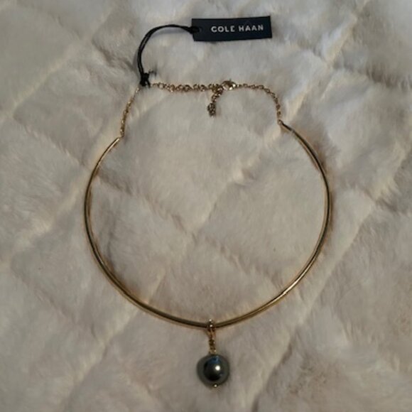 NWT Cole Haan Necklace w/ Faux Pearl - Picture 1 of 3